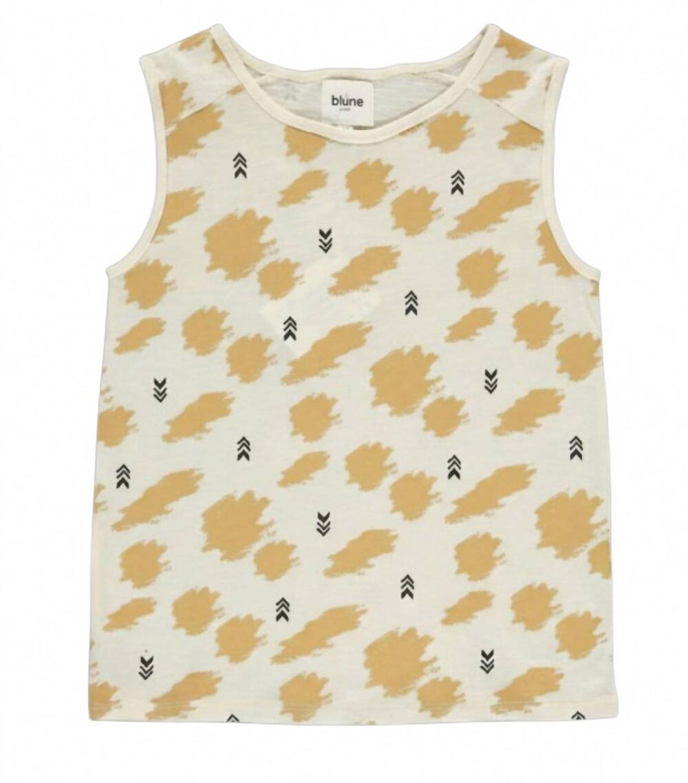 NEW BLUNE kids grrr...sleeveless t-shirt in off-white